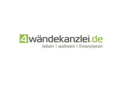 4wändekanzlei.de leben | wohnen | finanzieren Logo (DPMA, 07.05.2019)