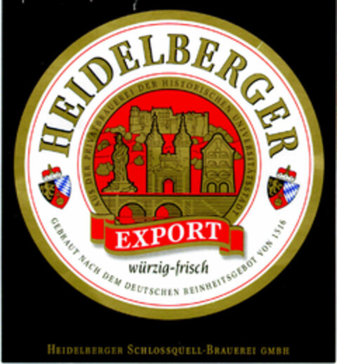 HEIDELBERGER EXPORT würzig-frisch Logo (DPMA, 29.07.1998)
