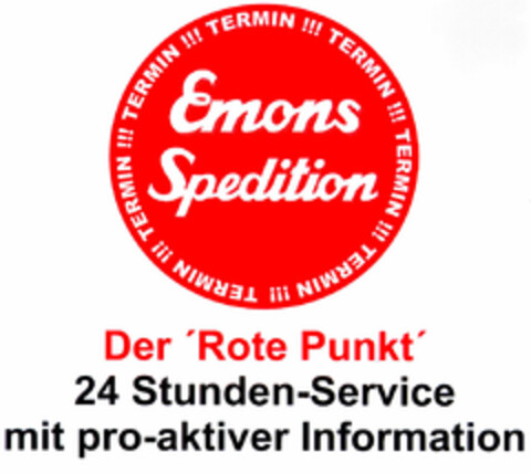 Emons Spedtion  Der Rote Punkt Logo (DPMA, 24.03.1999)