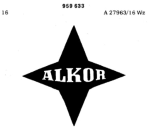 ALKOR Logo (DPMA, 05.05.1976)