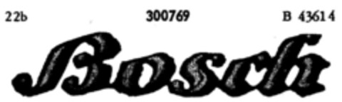Bosch Logo (DPMA, 31.07.1922)