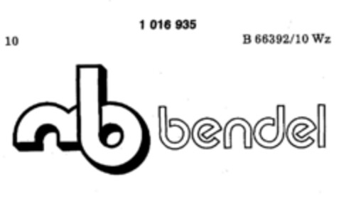 bendel Logo (DPMA, 30.07.1980)