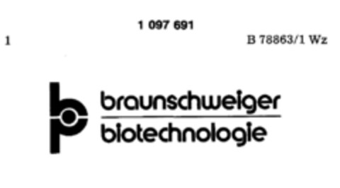 braunschweiger biotechnologie Logo (DPMA, 28.02.1986)