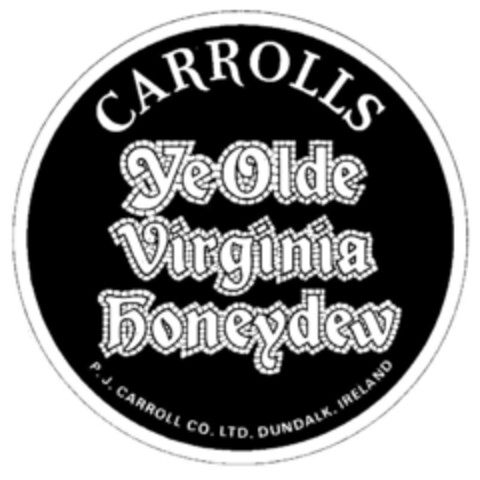 CARROLLS YeOlde Virginia Logo (DPMA, 08/16/1972)