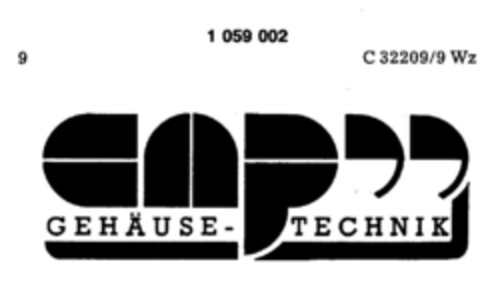 cap" GEHAEUSE-TECHNIK Logo (DPMA, 16.06.1983)