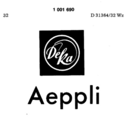 De ka Aeppli Logo (DPMA, 05.07.1977)