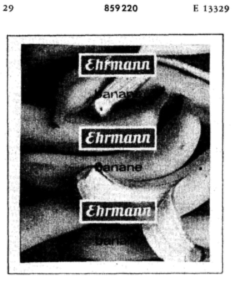 Ehrmann banane Logo (DPMA, 03/23/1968)