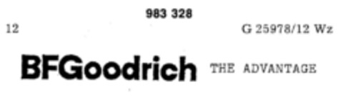 BFGoodrich THE ADVANTAGE Logo (DPMA, 04/22/1978)