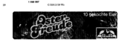 Oster-Freude 10 gekochte Eier Logo (DPMA, 15.01.1986)