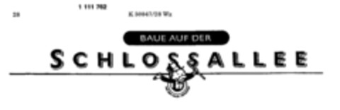 BAUE AUF DER SCHLOSSALLEE Logo (DPMA, 07.02.1987)