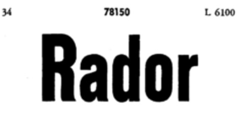 Rador Logo (DPMA, 15.11.1904)