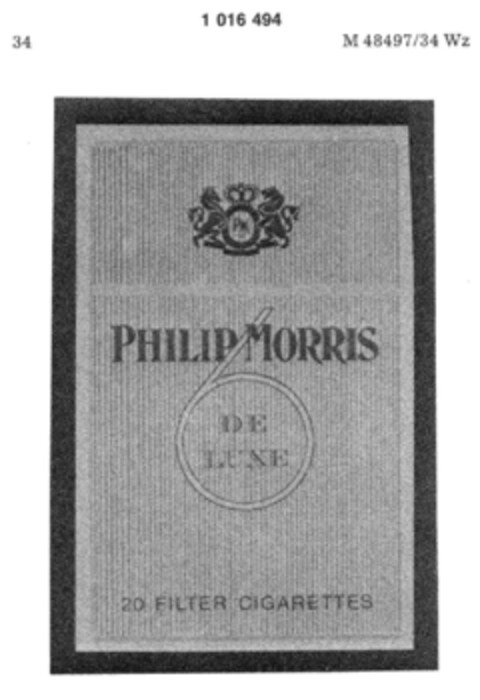 PHILIP MORRIS DE LUX Logo (DPMA, 07/10/1980)