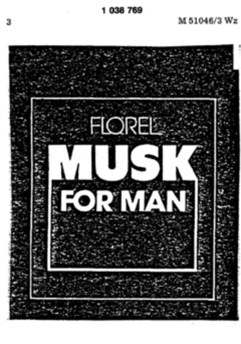 FLOREL MUSK FOR MAN Logo (DPMA, 24.02.1982)