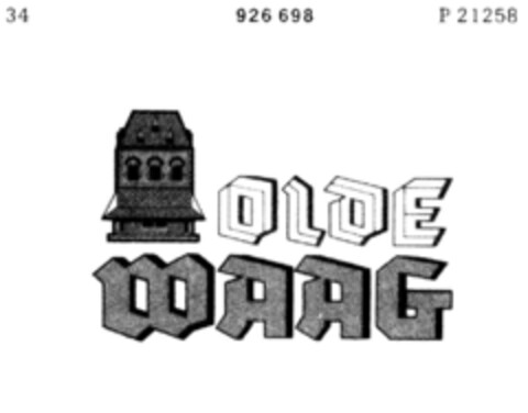 OLDE WAAG Logo (DPMA, 21.03.1973)