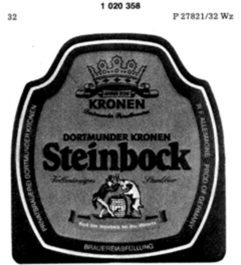 DORTMUNDER KRONEN Steinbock Logo (DPMA, 01.12.1980)