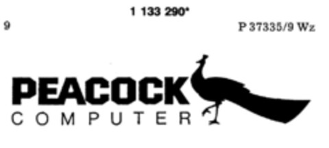 PEACOCK COMPUTER Logo (DPMA, 10.12.1988)