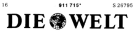 DIE WELT Logo (DPMA, 02.07.1973)