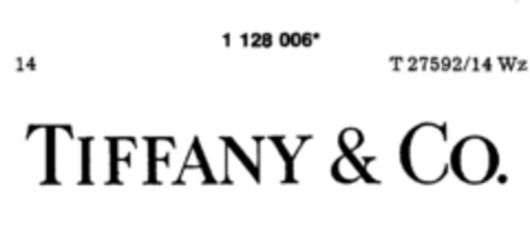 TIFFANY & CO. Logo (DPMA, 07.05.1988)