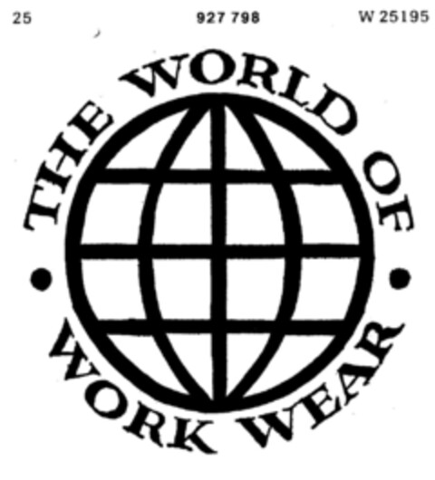 THE WORLD OF WORK WEAR Logo (DPMA, 09/07/1973)