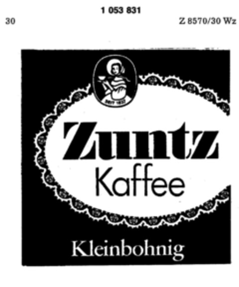 Zuntz Kaffee Kleinbohnig Logo (DPMA, 13.01.1983)