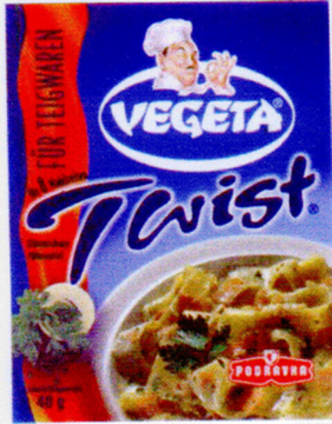 VEGETA Twist FÜR TEIGWAREN Logo (DPMA, 06/05/2001)