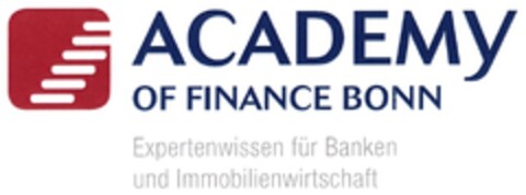 ACADEMY OF FINANCE BONN Expertenwissen für Banken und Immobilienwirtschaft Logo (DPMA, 29.05.2010)