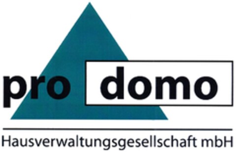 pro domo Hausverwaltungsgesellschaft mbH Logo (DPMA, 06/04/2011)