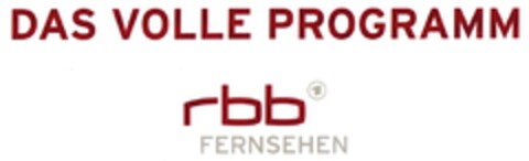 DAS VOLLE PROGRAMM rbb 1 FERNSEHEN Logo (DPMA, 06/14/2012)