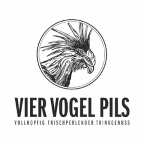VIER VOGEL PILS VOLLHOPFIG FRISCHPERLENDER TRINKGENUSS Logo (DPMA, 30.06.2015)