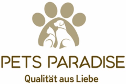 PETS PARADISE Qualität aus Liebe Logo (DPMA, 03/22/2022)