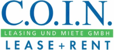 C.O.I.N. LEASING UND MIETE GMBH LEASE + RENT Logo (DPMA, 12.06.2003)