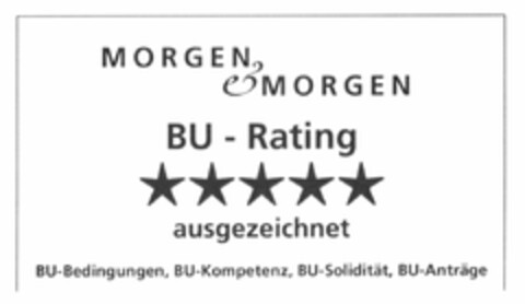 MORGEN & MORGEN BU - Rating ausgezeichnet Logo (DPMA, 28.04.2004)