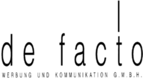 de facto WERBUNG UND KOMMUNIKATION G.M.B.H Logo (DPMA, 25.04.1997)