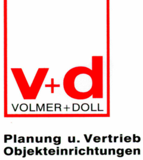 v+d VOLMER+DOLL Logo (DPMA, 11.11.1998)