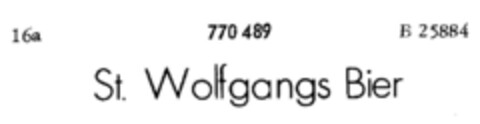 St. Wolfgangs Bier Logo (DPMA, 09.11.1961)