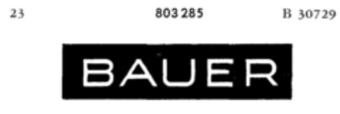 BAUER Logo (DPMA, 28.01.1964)