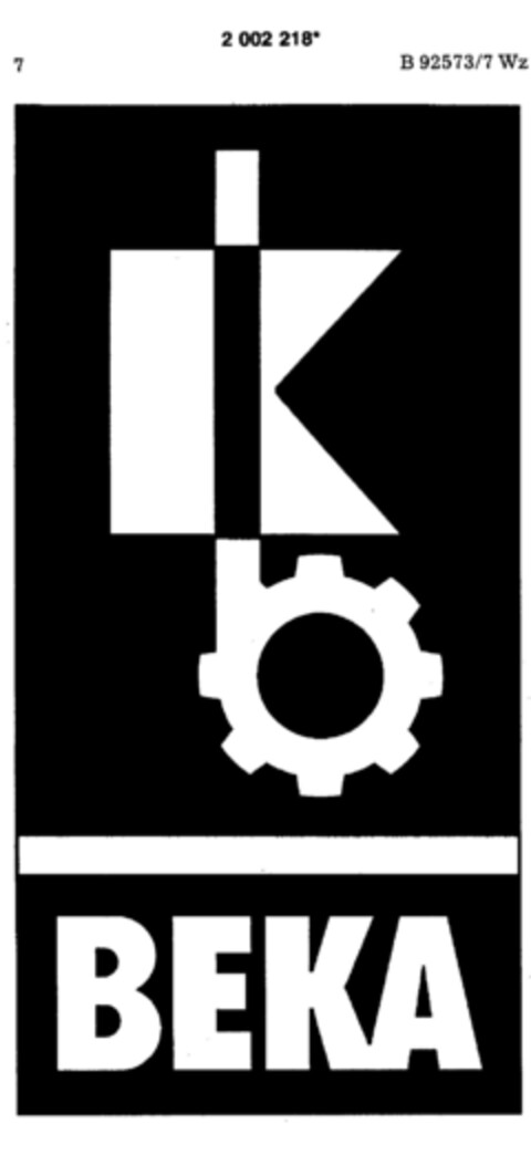 Kb BEKA Logo (DPMA, 23.05.1991)