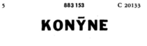 KONYNE Logo (DPMA, 20.09.1969)