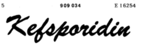 Kefsporidin Logo (DPMA, 23.09.1972)