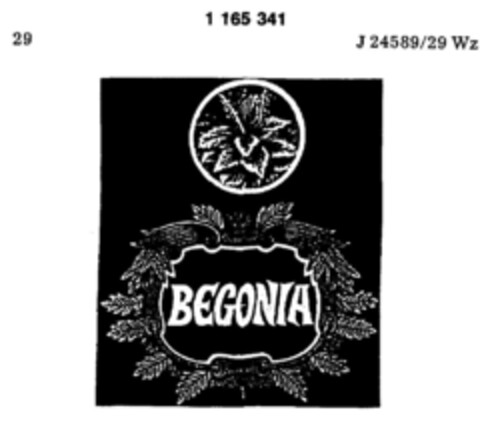 BEGONIA Logo (DPMA, 12/02/1989)