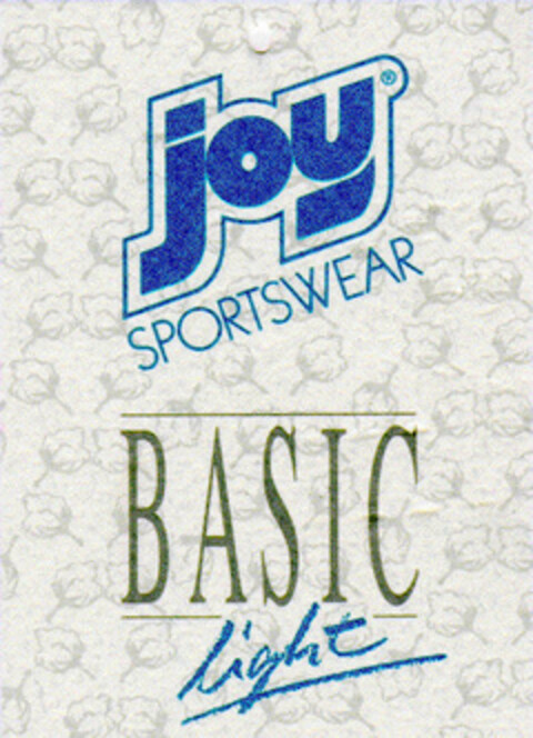 joy SPORTSWARE BASIC light Logo (DPMA, 07.05.1994)