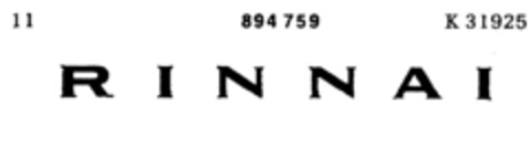 RINNAI Logo (DPMA, 10.03.1971)