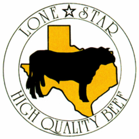 LONE*STAR HIGH QUALITY BEEF Logo (DPMA, 07.10.1991)