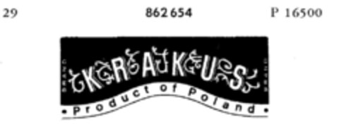 KRAKUS BRAND Product of Poland Logo (DPMA, 09.05.1967)