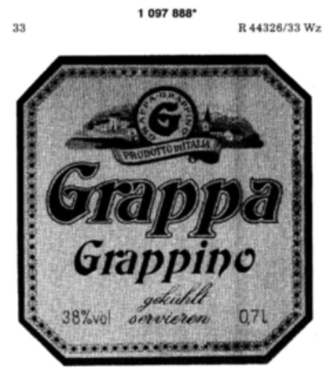 G Grappa Grappino Logo (DPMA, 28.05.1986)