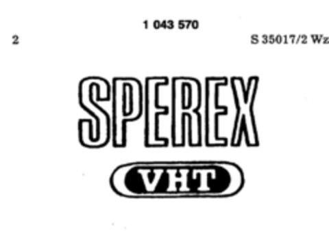 SPEREX  VHT Logo (DPMA, 13.06.1980)