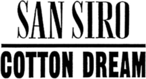 SAN SIRO COTTON DREAM Logo (DPMA, 05.10.1992)