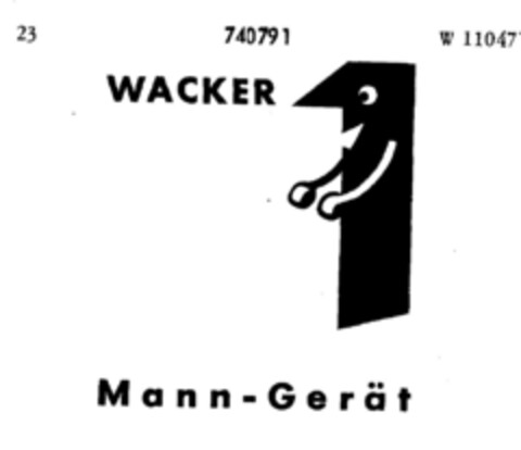 WACKER 1 Mann-Gerät Logo (DPMA, 26.09.1959)
