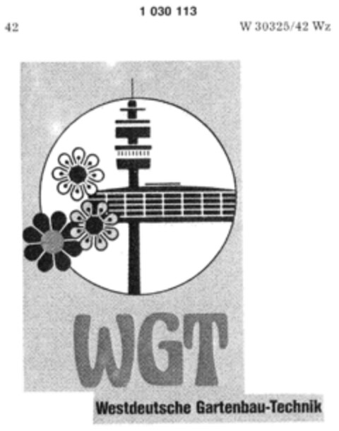 WGT Westdeutsche Gartenbau-Technik Logo (DPMA, 22.12.1979)