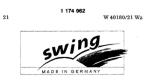 swing MADE IN GERMANY Logo (DPMA, 08.03.1990)